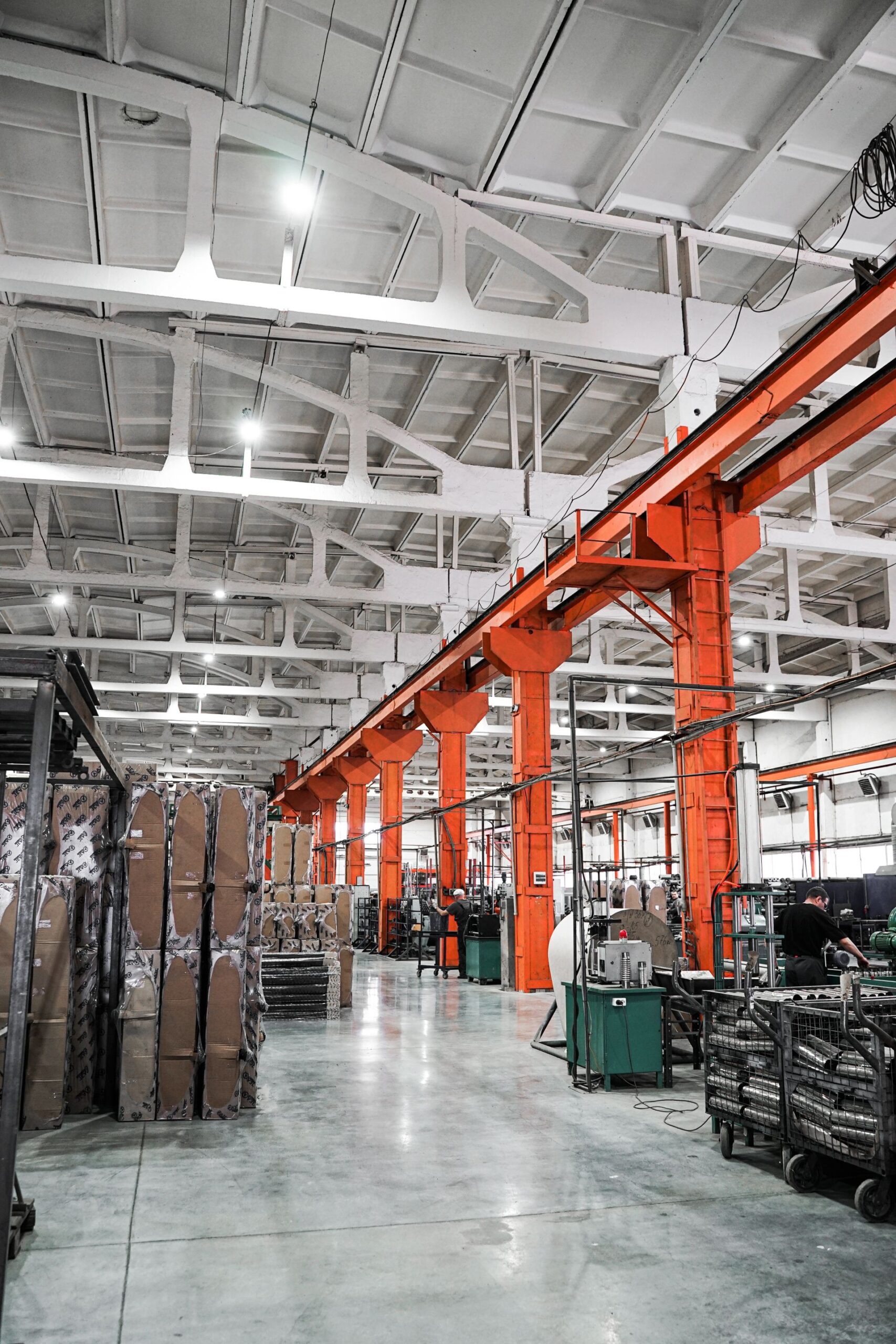 Industrial machinery inside a factory